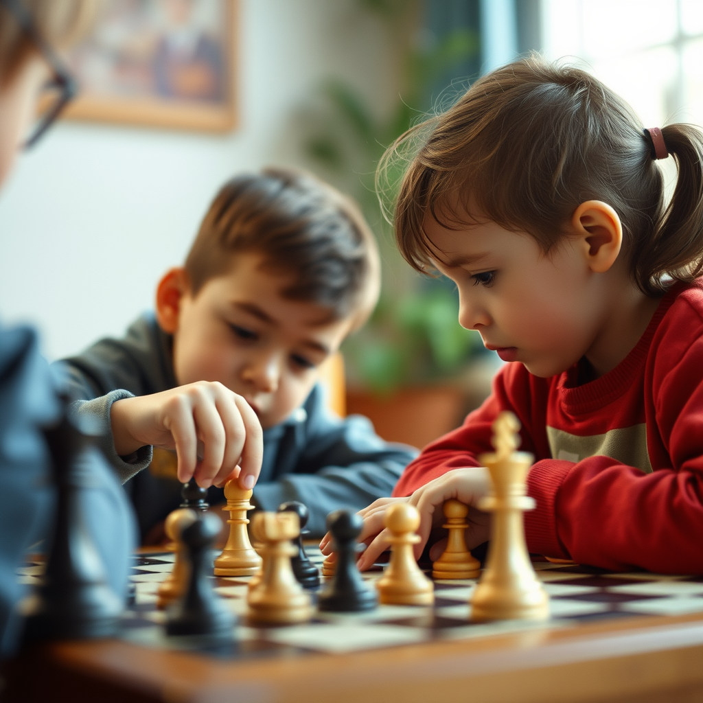 kids playing chess